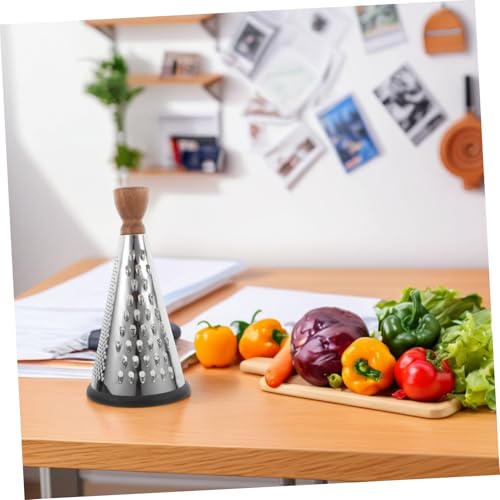 Rallador de Queso de Acero Inoxidable con Mango de Madera miniatura 5