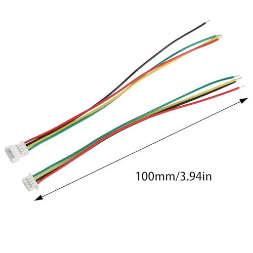 40 piezas cable conector JST 1.25mm 4 pines 100mm miniatura 4
