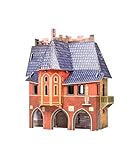 Clever Paper Town Hall with Figures