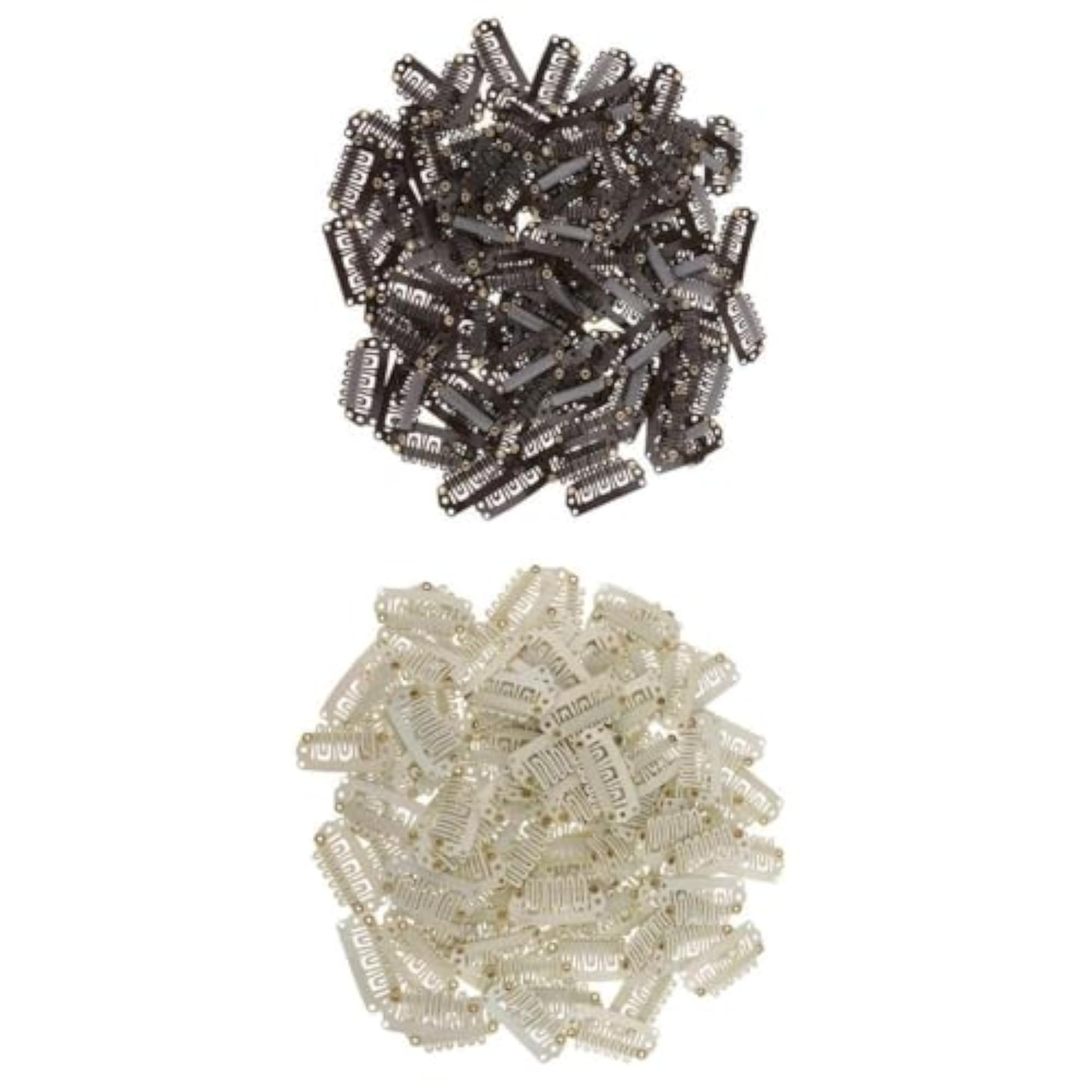 Metal Snap Clips for Hair Extensions, 200pcs Set