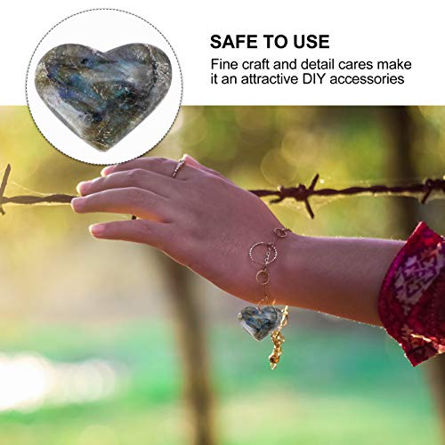 VILLCASE Cristal Coração Pedra Ametista Quartzo Cura Pedra Preciosa Amor Coração Chacra Reiki Balanc