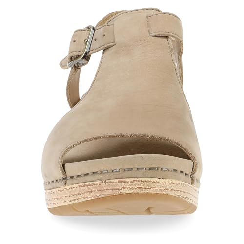 Dansko Laverne Peep-Toe Sandals for Women – T-Strap Design with Stain Resistant Nubuck Leathers4