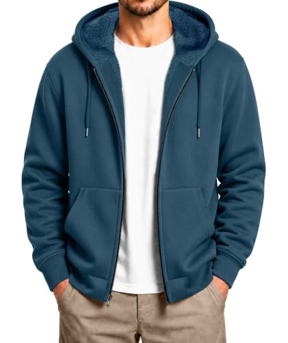SCODI Hoodies for Men Zip Up Heavyweight Fleece Sweatshirt Thick Jacket 3XL - image 1