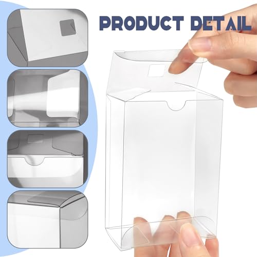 CZWESTC Pacote com 45 caixas de plástico transparente de 9 x 6 x 4 cm, perfeito para doces, macarons