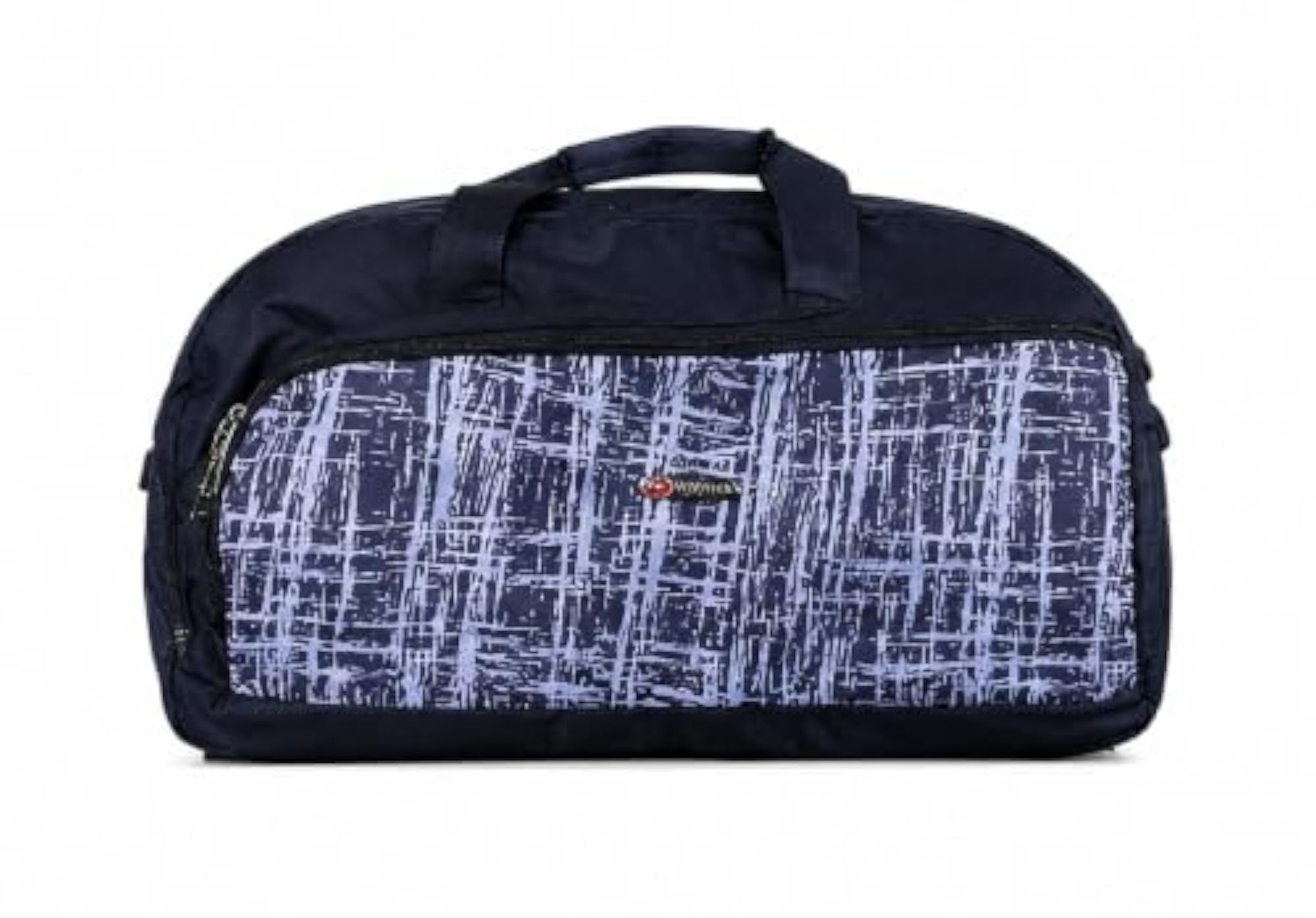 Blue and Black Abstract Print Duffle Bag