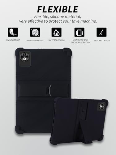 Coque silicone DOOGEE T40 Pro 12 pouces avec support ajustable noir