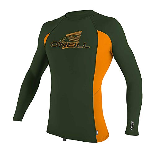 Image of O'Neill Youth Premium Skins Long Sleeve Rashguard, UPF 50+ Sun and Rash Protection, Buttery Soft Tight Fit