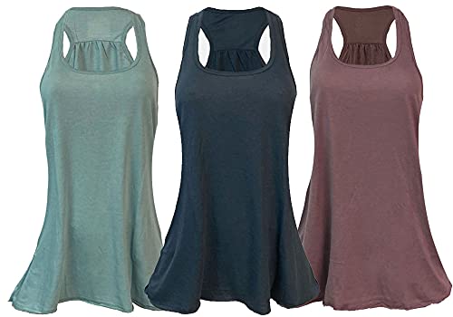 Epic MMA Gear Flowy Racerback Tank Top, Regular and Plus Sizes Pack of 3