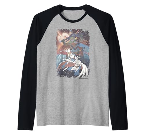 Manga Gatchaman Poster Planet Distressed Raglan Baseball Tee