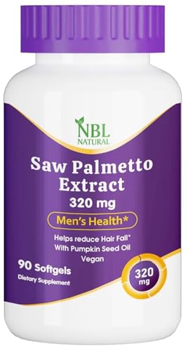 NBL Natural Saw Palmetto Extract 320 mg with Pumpkin Seed Oil 90 Softgels