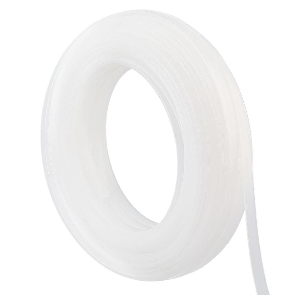 OLYCRAFT 12 mm Tape Imbottitura 50 m Strisce di chiodi in plastica bianca Trim in vinile per barca Strisce di imbottitura Nastro flessibile Tessuto per riparazione barca mobili divano sedia