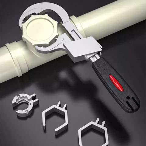 Yeqoo Universal Adjustable Double-Ended Wrench Multifunctional Bath Wrench Aluminium Alloy Open End Spanner Bathroom Repair Hand Tool - Image 3