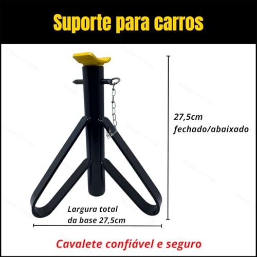2 Cavaletes Para Apoio Carro 2t Preguiça Manutenção Veículo