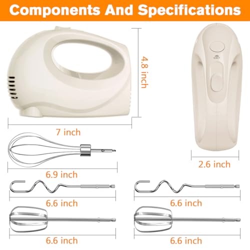 image for Showvigor Handmixer Electric Handheld - 5 Speed Portable Kitchen Mixer