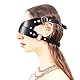 YIOTMOP Bdsm Maske Gekreuzte Augenmaske Pu Leder Augenbinde mit Nieten Sex Sm Erotik Halbgesichts Maske Sexy Kunstleder Blindfold Fesseln Sexspielzeug Für Paare Cosplay