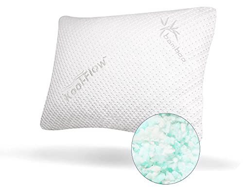 Snuggle-Pedic Shredded Memory Foam Pillow - The Original Cool Pillows for Side, Stomach & Back Sleepers - Sleep Support That Keeps Shape - College Dorm Room Essentials for Girls and Guys - Standard