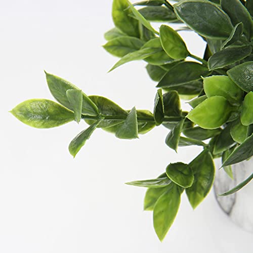 Hollyone Faux Plants Indoor Artificial Mini Potted Plants Plastic Green Plant Small Fake Plants Eucalyptus Decor In Pots For Home Table Room Bathroom Decor #TOP4