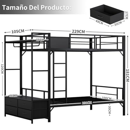 El Mejor Listado de Literas Cama Matrimonial E Individual Top 5. 14 Imagen adicional