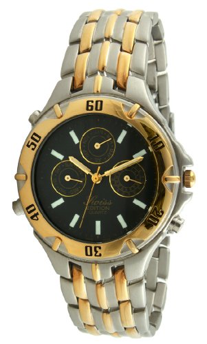 Swiss Edition�����Y2�g�[���V���o�[& 23 K�S�[���h���b�L���@�\�u���b�N�_�C�����S�[���h�X�|�[�cBezel Dress Watch se3611-ch �u���b�N