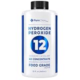 Hydrogen Peroxide 12 Percent (32oz) - Hydrogen Peroxide Cleaner - Dilute and Spray 12% Hydrogen Peroxide on Counters, Bathtubs, Floors or Carpets - Food Grade Hydrogen Peroxide 12 Percent