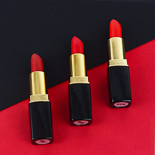 Evpct 3Pcs Dark Light Bright Red Matte Lipstick Pack Sets For Women,Ruby Red Silky Velvet Lipstick Matte Long Lasting Smudge Proof Lipstick Lip Stain Makeup Sets Kit Matte Lipstick 24 Hours Original #TOP6