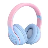 Focket -Kopfhörer, Aktive Geräuschunterdrückung, Kabelloses ANC-Over-Ear-Headset mit 35 Stunden Spielzeit, Geringer Latenz, Mikrofon, 3,5-mm-Kabelverbindung, für Gaming (Blue)