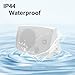 6.5 Inch Max 800W Outdoor Bluetooth Speakers Waterproof Wired with Multifunctional Amplifier Wall Mount Outdoor Speaker System for Patio Garden Poolside Home(4 Speakers,White)