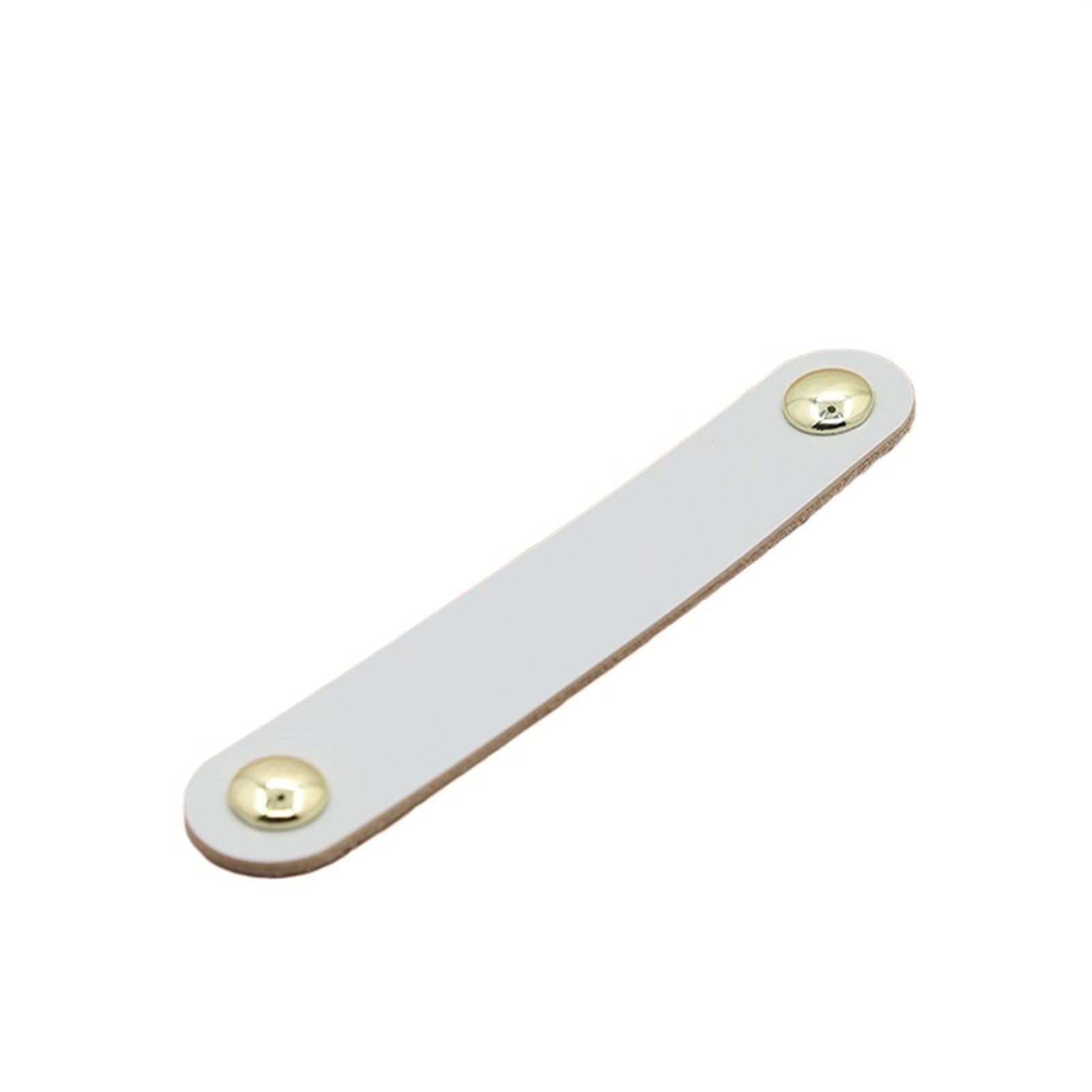 CQAHDSEVF Leather Drawer Pulls, Leather Drawer Cabinet Pulls Multicolor 96-128mm(Beige Chrome,96mm)