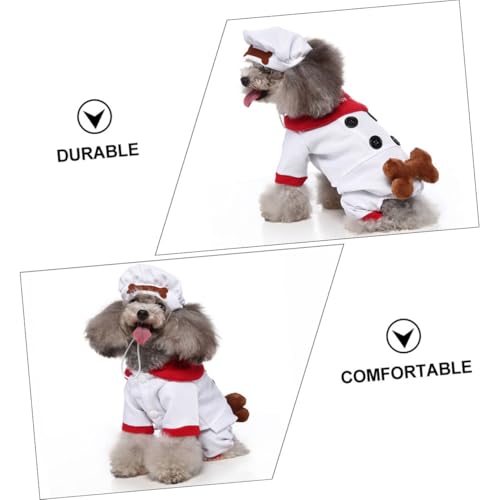 Disfraz para perro NUOBESTY Halloween y Navidad M blanco miniatura 3