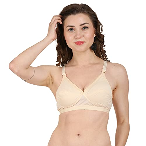 Image of Women's Cotton Non Padded Non-Wired Full Coverage Bra | Bra Combo Pack of 2 | IC Cotton Cup Bra