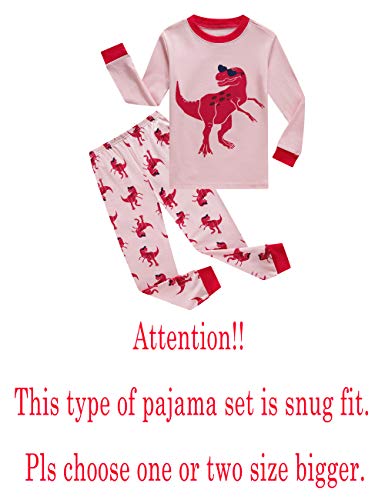 Image of KikizYe Girls Pajamas Set Kids Long Sleeve PJs Cotton Jammies