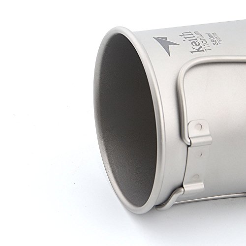 Keith 300ml/900ml Titanium Cup Outdoor Tableware Camping Travelling Foldable Handle Cup (350ml) - Image 3