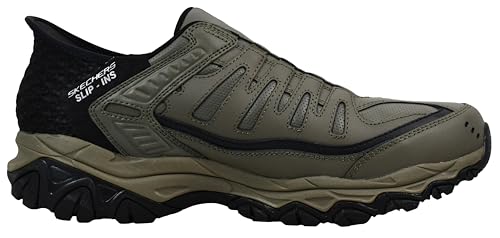 Skechers Men's Afterburn M.Fit Grill Captain Shoe, Olive/Black, 8 M US