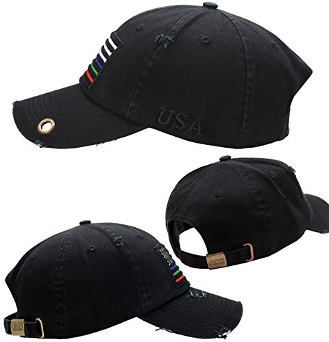 Image of Antourage American Flag Unisex Baseball Hat for Men and Women | USA Flag Mesh Snapback Cap with 2 Patriotic Patches
