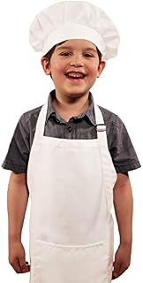 Dapper&Doll Kids Apron and Chef Hat - Ages 4-10 - White