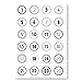 Produktbild Adventskalender Aufkleber (Zahlen 1-24) - Sticker für Kalender zum selber basteln für Weihnachten - Adventskalenderzahlen Etiketten selbstklebend - Zahlenaufkleber - Nummern für Papiertüten - Rund
