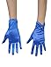QRBTSCL Women's Short Satin Gloves for Wedding Wrist Short Evening Party Dressy Bridal Satin Gloves with Pearl Red