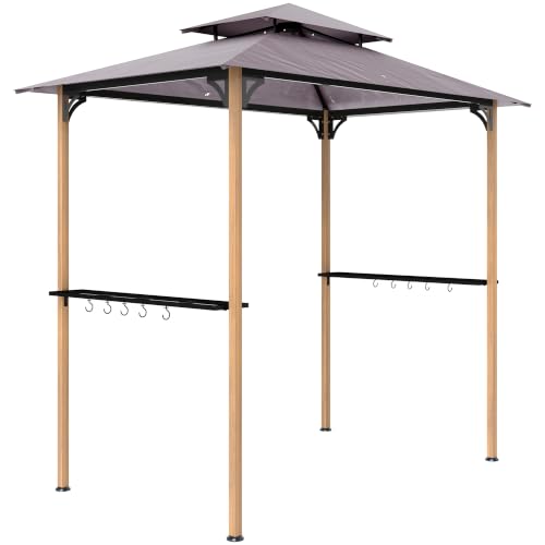 Outsunny 8x5 Grill Gazebo with 10 Hooks