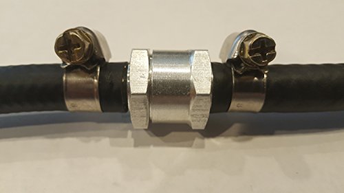 Muzzys 10Mm, 3/8", Fuel Check Valve, Inline, One-Way, Non-Return, Aluminum, With Clamps, For Water, Gas, Diesel, Oils, On Utv, Quad, Snowmobile, Motorcycle, Jetski, Mower, Blower, Car, Truck, Tractor #TOP2