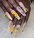 Set 10Pcs 3D Autum Sunflowers Flower -Nail Art Charms Handmade by Acrylic Powder Design Floral Salon Decor, 3D -Flowers -Nails -Charms -For Women Girls (Half Sunflower Autum -10Pcs)