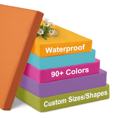HJZPWB Cojines para Bancos TamañO Personalizado Impermeable Cojin Banco Exterior Colchoneta Banco Jardin Interior Cojin para Banco Cojines Banco Exterior Jardin,10cm