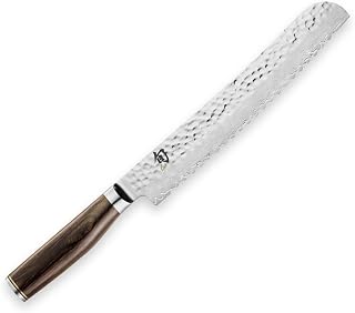 Shun Premier 9-Inch Bread Knife - Razor-Sharp Serrated VG-MAX Core, 68-Layer Damascus Clad, Pakkawood Handle