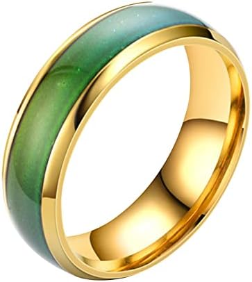 Stimmungsring Aus Edelstahl - Temperaturwechselnder Ring Für Paare
