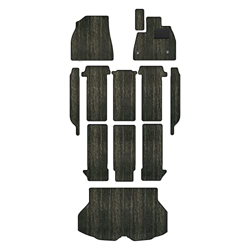 Hotfield トヨタ 互換品 新型対応 ノア ヴォクシー 90系 2025年9月〜対応 フロアマット+ステップマット+トランクマット ラゲッジマット 形状10 7人乗/ハイブリッド/コンソールボックス:有/インパネ一体(HV車)/トランク形状:カバー(