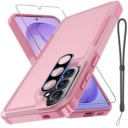 RMOCR Case for Samsung Galaxy A57 5G Phone with Screen Protector,Cute Pink