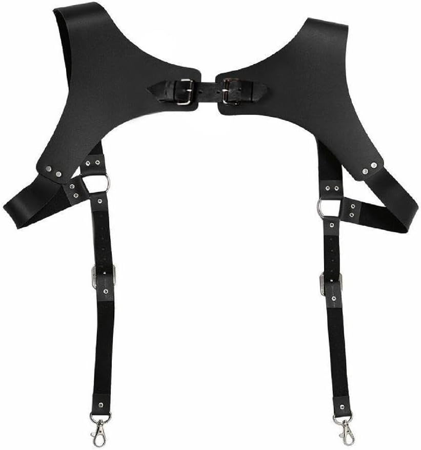 PU Leathers Suspenders For Men Vintage Men Harness Punk Apparels Strap Chest Shoulder Belt Accessories Leathers Suspenders For Men Wedding