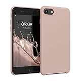kwmobile TPU Silicone Case for Apple iPhone 7/8 - Soft Flexible Rubber Protective Cover - Rose Gold Matte
