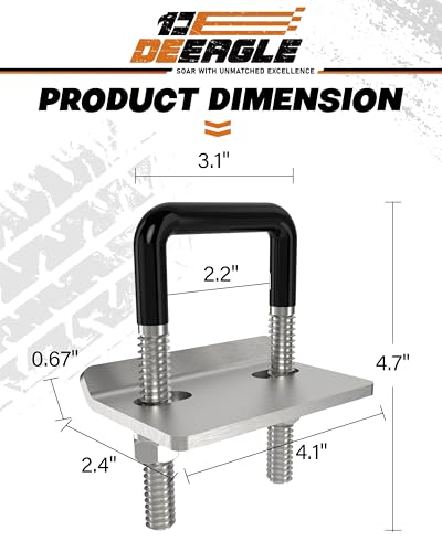 Image of DEEAGLE Stainless Steel 304 Hitch Tightener Anti Rattle Stabilizer for 1.25 inch to 2 inch Trailer Hitches Reduce Movement On Hitch Mount Cargo Carrier Bike Rack Boat, RV Trailer Accessories, Sliver