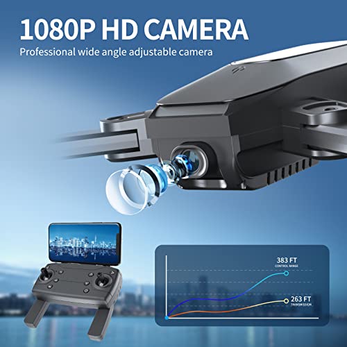 Oike Durable Drone With Camera For Adults And Kids Beginners, Fpv 1080P Camera Drone Under 100, Foldable Rc Quadcopter, 2 Batteries, Gestures Selfie, One Key Start, Altitude Hold, Carrying Case, Stable Fly, Easy Use, 5-Year Warranty! #TOP1