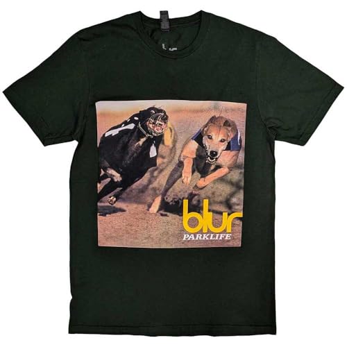 Blur Parklife Album Official Tee T-Shirt Mens Unisex (Large) Green